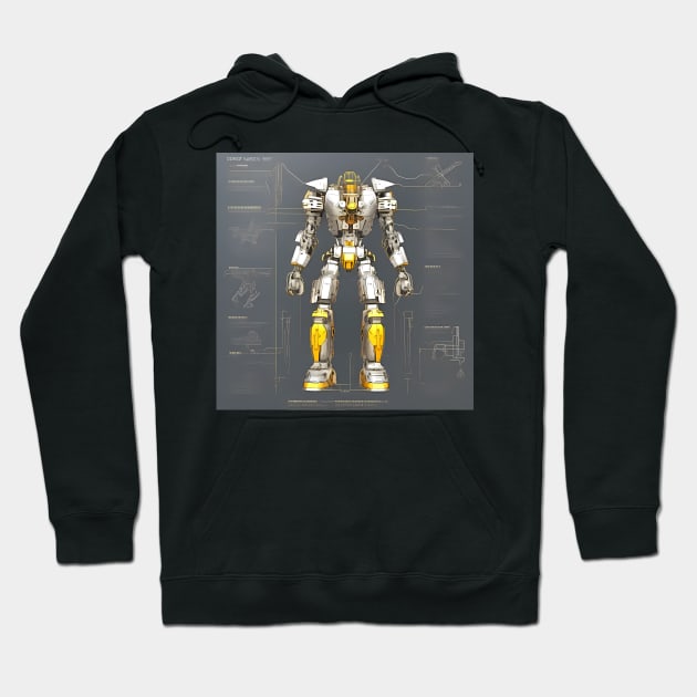 Mech Tech Series #7 - AI Generated Concept Character - Hoodie by AfroMatic